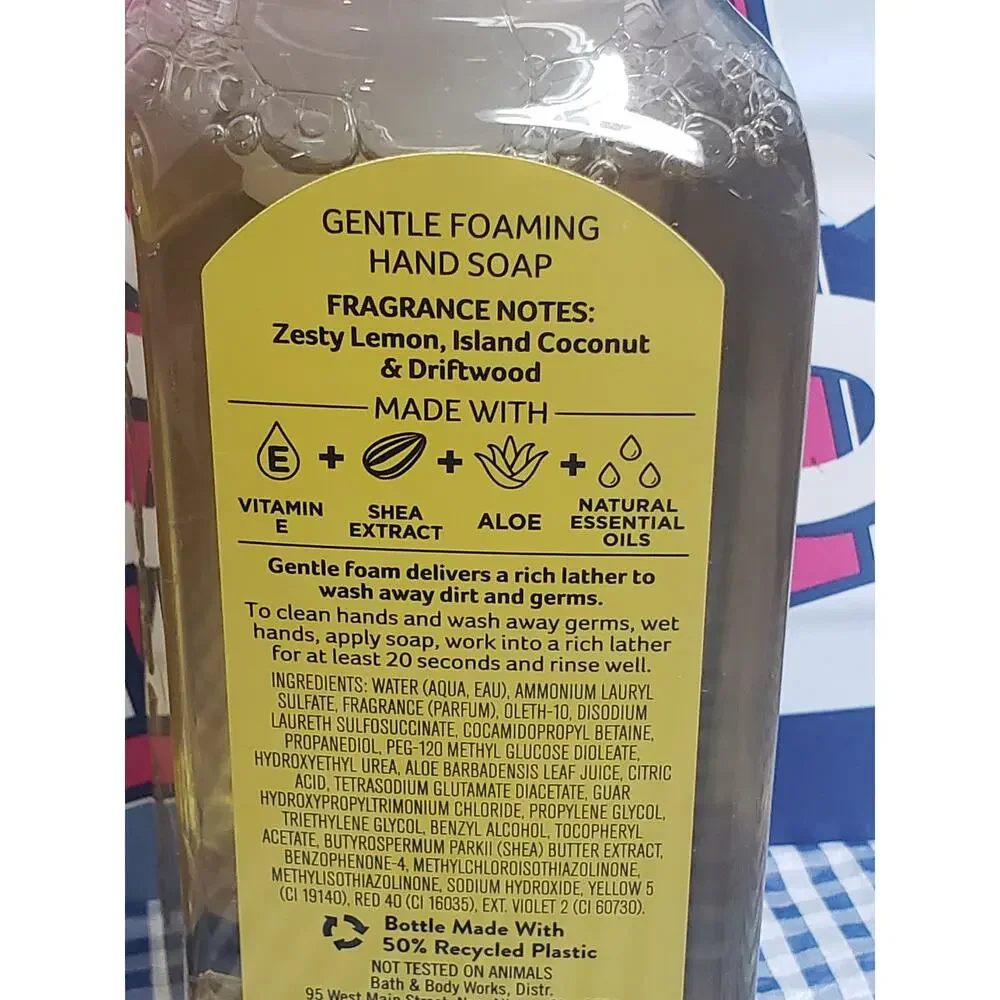 BBW Kitchen Lemon & Honolulu Sun BLENDS Gentle Foaming Hand Soap 2 Pack
